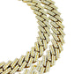 14Kt GOLD MIAMI CUBAN DIAMOND CHAIN 24 INCHES 13MM