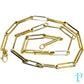 5MM 14KT HOLLOW YELLOW GOLD PAPER CLIP LINK CHAIN 6.00g 20”