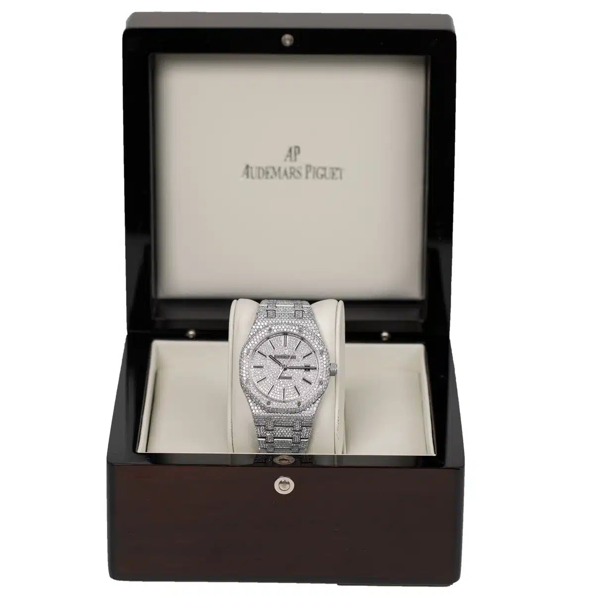 AUDEMARS PIGUET (Ref.15400ST) ROYAL-OAK NATURAL DIAMOND BUSTDOWN 41MM MENS WATCH