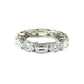 8CTW DIAMOND ETERNITY RING w. OVAL & EMERALD CUT