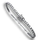 8pt 14Kt WHITE GOLD ROUND-CUT DIAMOND TENNIS BRACELET 5.10CTW