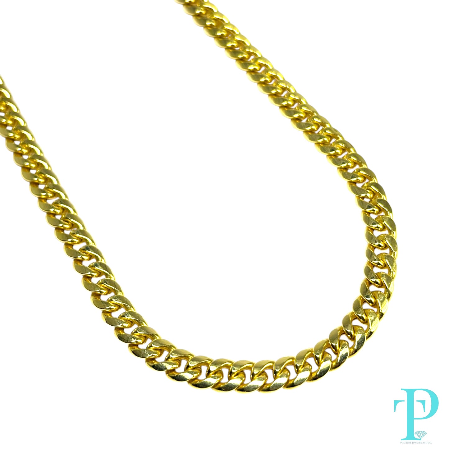 6MM 10KT HOLLOW YELLOW GOLD MIAMI CUBAN LINK CHAIN 22” 18.43g