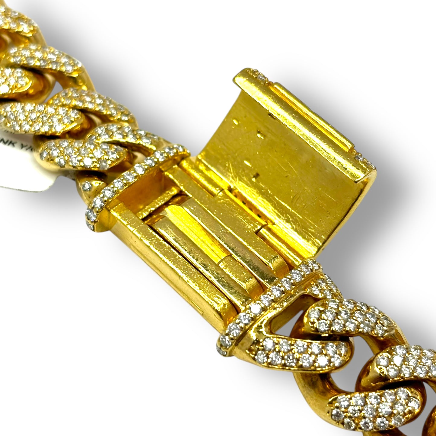 14KT YELLOW GOLD 340G 22” 38.6CTW VVS-1 DIAMOND MIAMI CUBAN LINK CHAIN 19MM