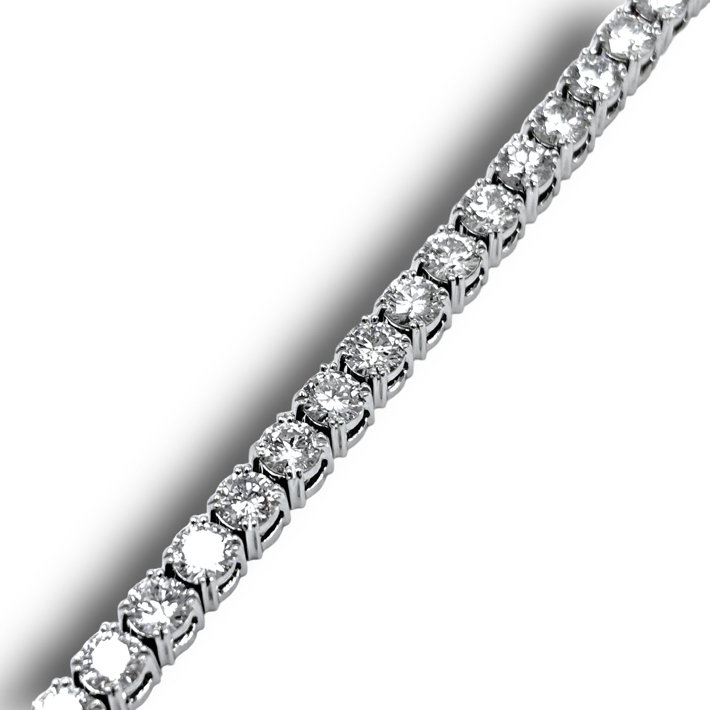 9.25CTW 14KT WHITE GOLD VVS-1 DIAMOND TENNIS BRACELET 7.75”