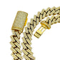 14Kt GOLD MIAMI CUBAN DIAMOND CHAIN 24 INCHES 13MM