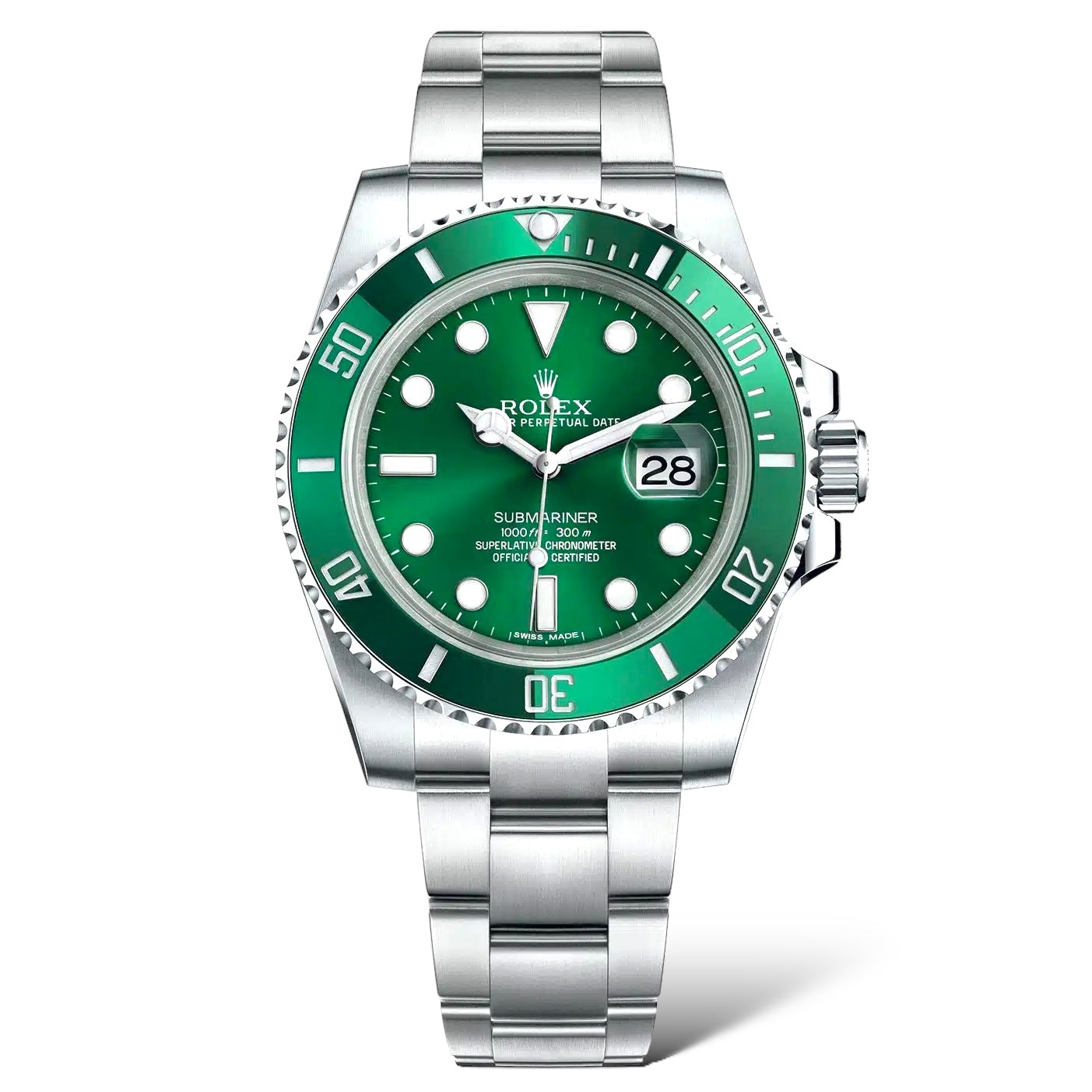 ROLEX SUBMARINER (Ref.116610LV) “HULK” OYSTER PERPETUAL DATE 40MM MENS WATCH