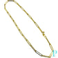 5MM 14KT HOLLOW YELLOW GOLD PAPER CLIP LINK CHAIN 6.00g 20”