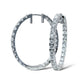 14KT WHITE GOLD 11.50CTW OVAL DIAMOND HOOPS