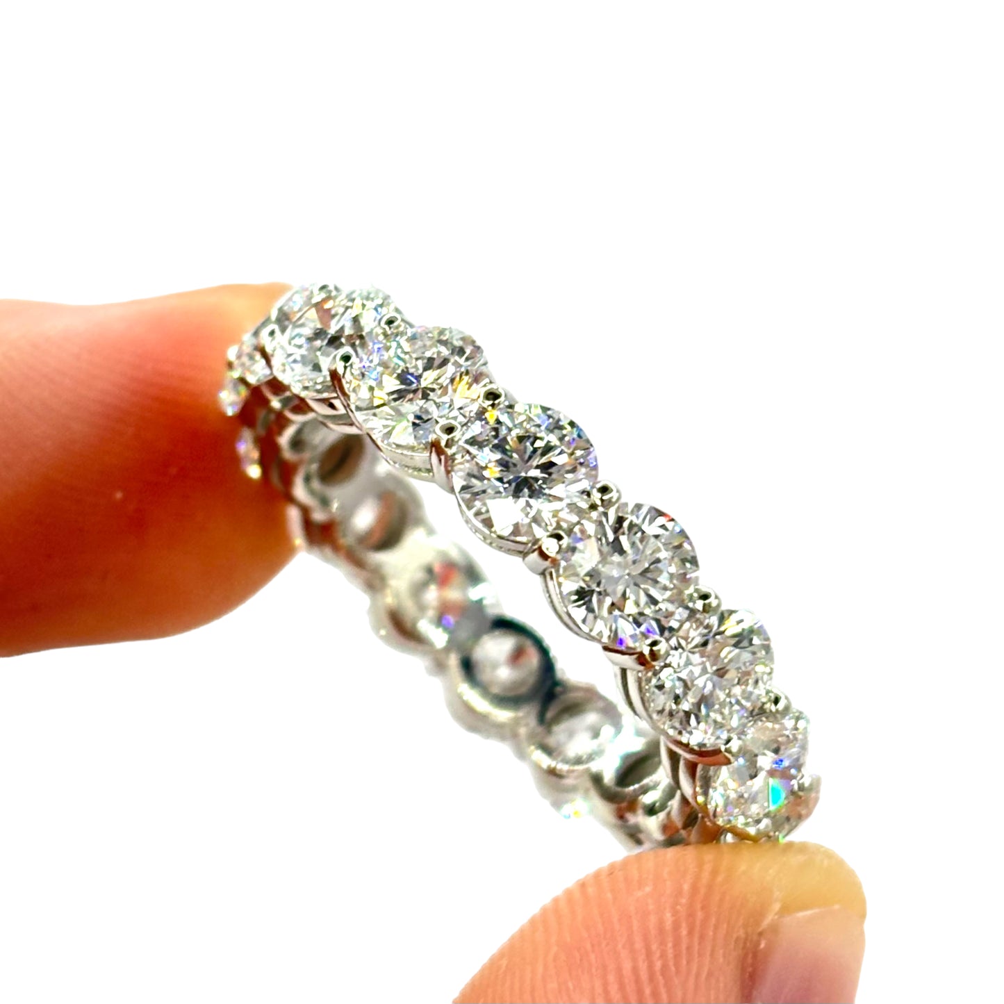 14Kt VVS-1 “LAB” 8Ctw. ROUND DIAMOND ETERNITY BAND