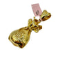 SOLID 14KT GOLD VVS-1 MONEY BAG PENDANT