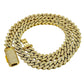 14Kt GOLD MIAMI CUBAN DIAMOND CHAIN 24 INCHES 13MM