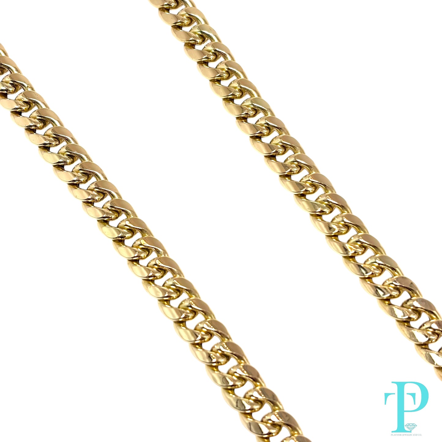 11MM 10KT HOLLOW YELLOW MIAMI CUBAN LINK CHAIN 31” 89.52g