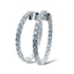 14KT WHITE GOLD 11.50CTW OVAL DIAMOND HOOPS