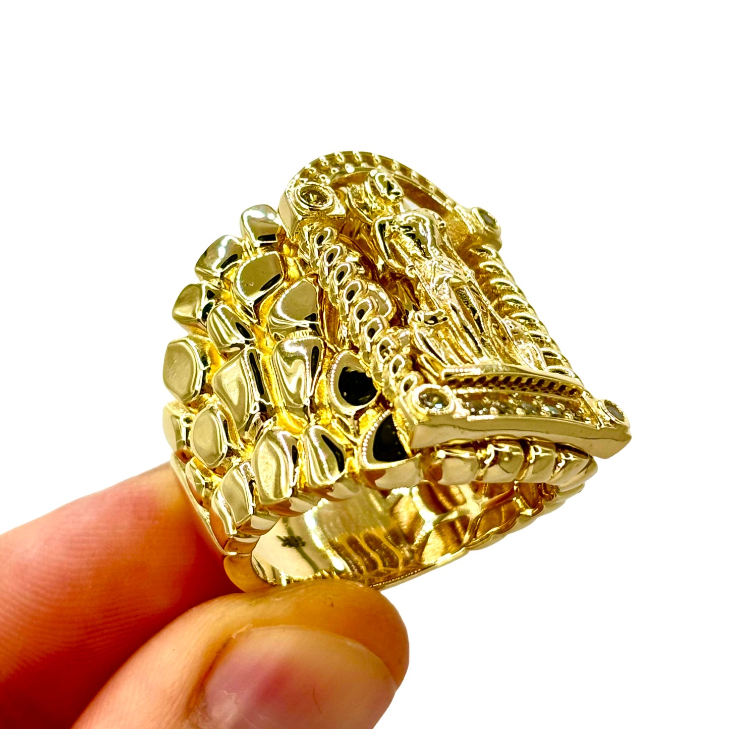 10Kt 12.7G St. LAZARO “NUGGET STYLE” MENS RING