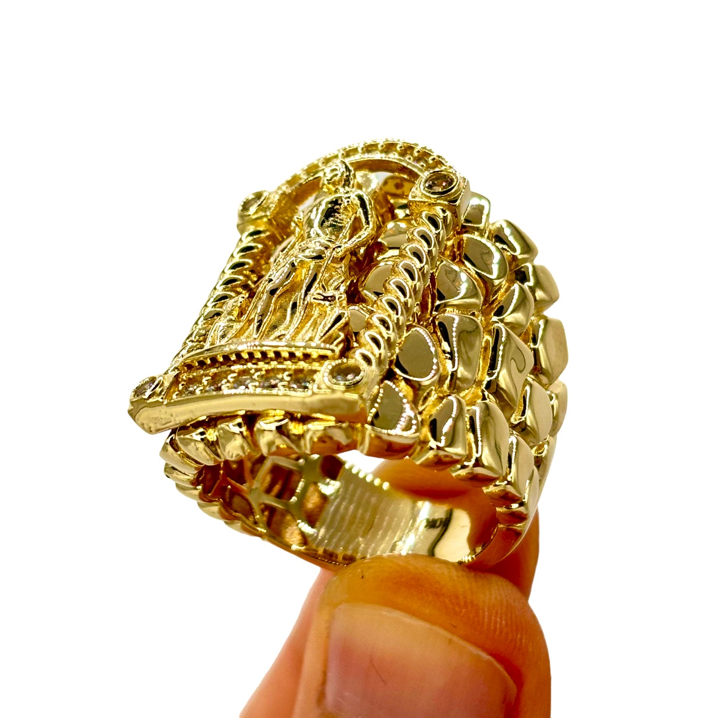 10Kt 12.7G St. LAZARO “NUGGET STYLE” MENS RING