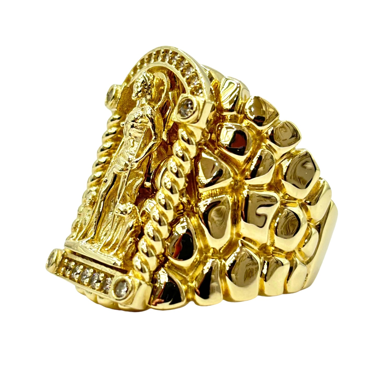 10Kt 12.7G St. LAZARO “NUGGET STYLE” MENS RING