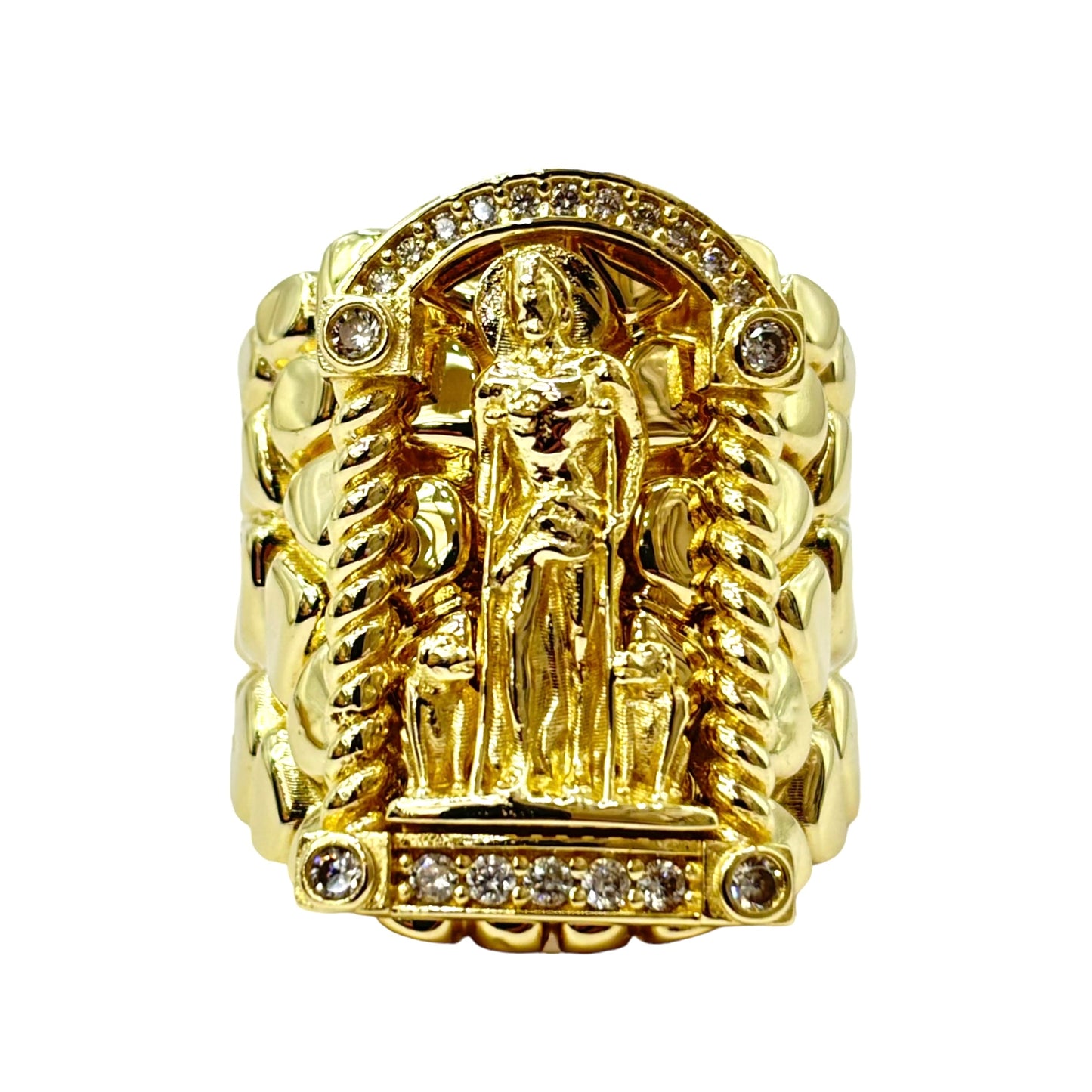 10Kt 12.7G St. LAZARO “NUGGET STYLE” MENS RING