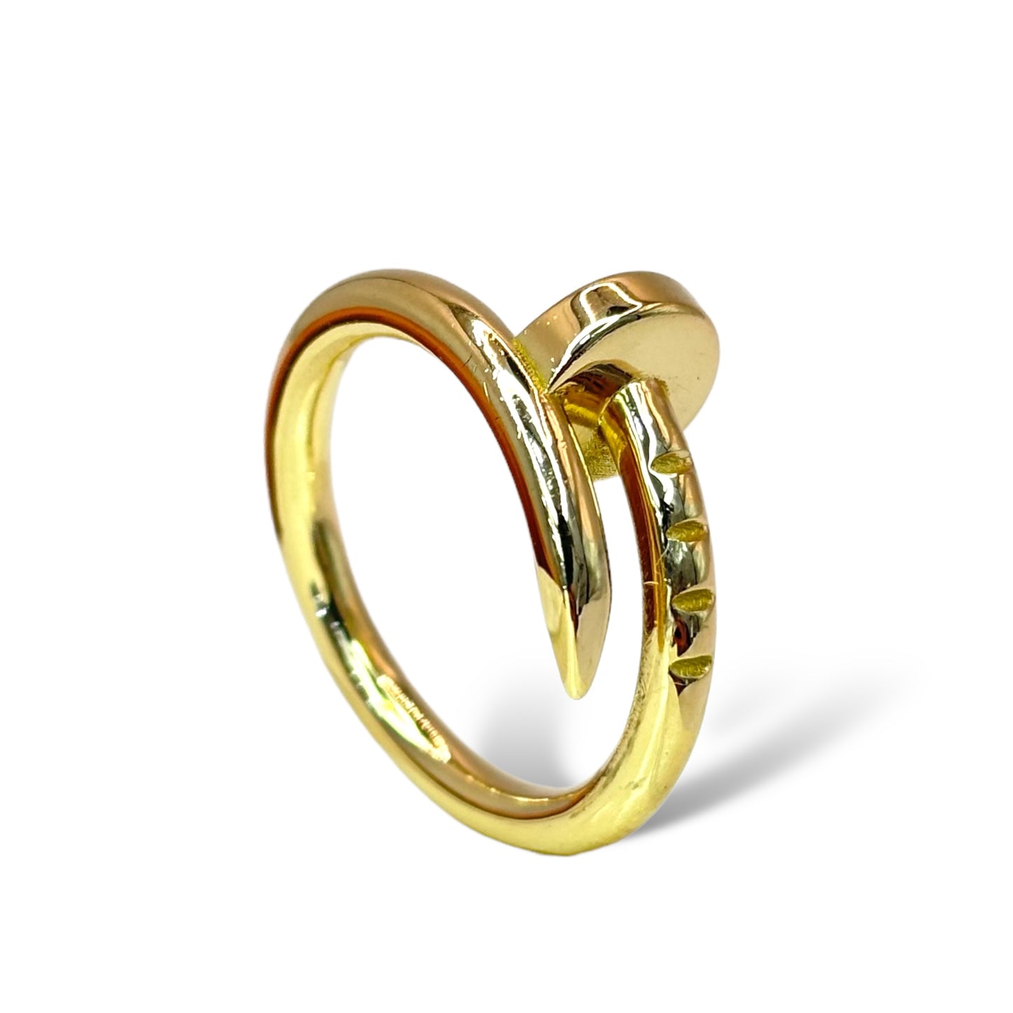 14KT YELLOW GOLD NAIL RING