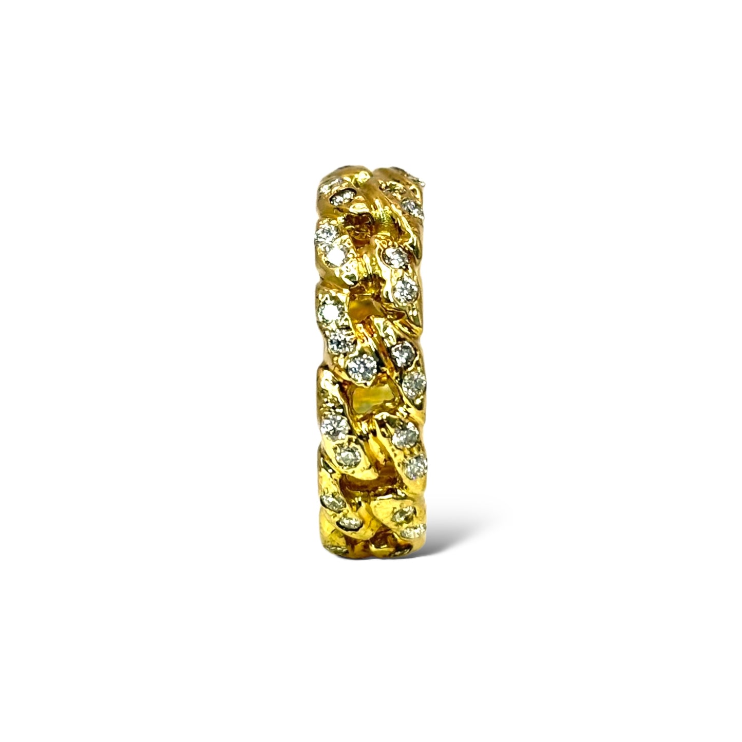 14KT DIAMOND MIAMI CUBAN LINK RING .50CTW 5.5MM WIDE