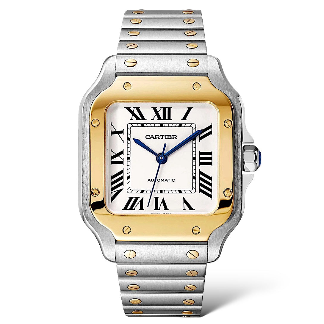 Santos De Cartier Medium W2SA0007
Automatic White Roman Dial Steel and Yellow Gold