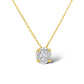 14Kt GOLD 2.00CTW ROUND-CUT SOLITAIRE ILLUSION PENDANT