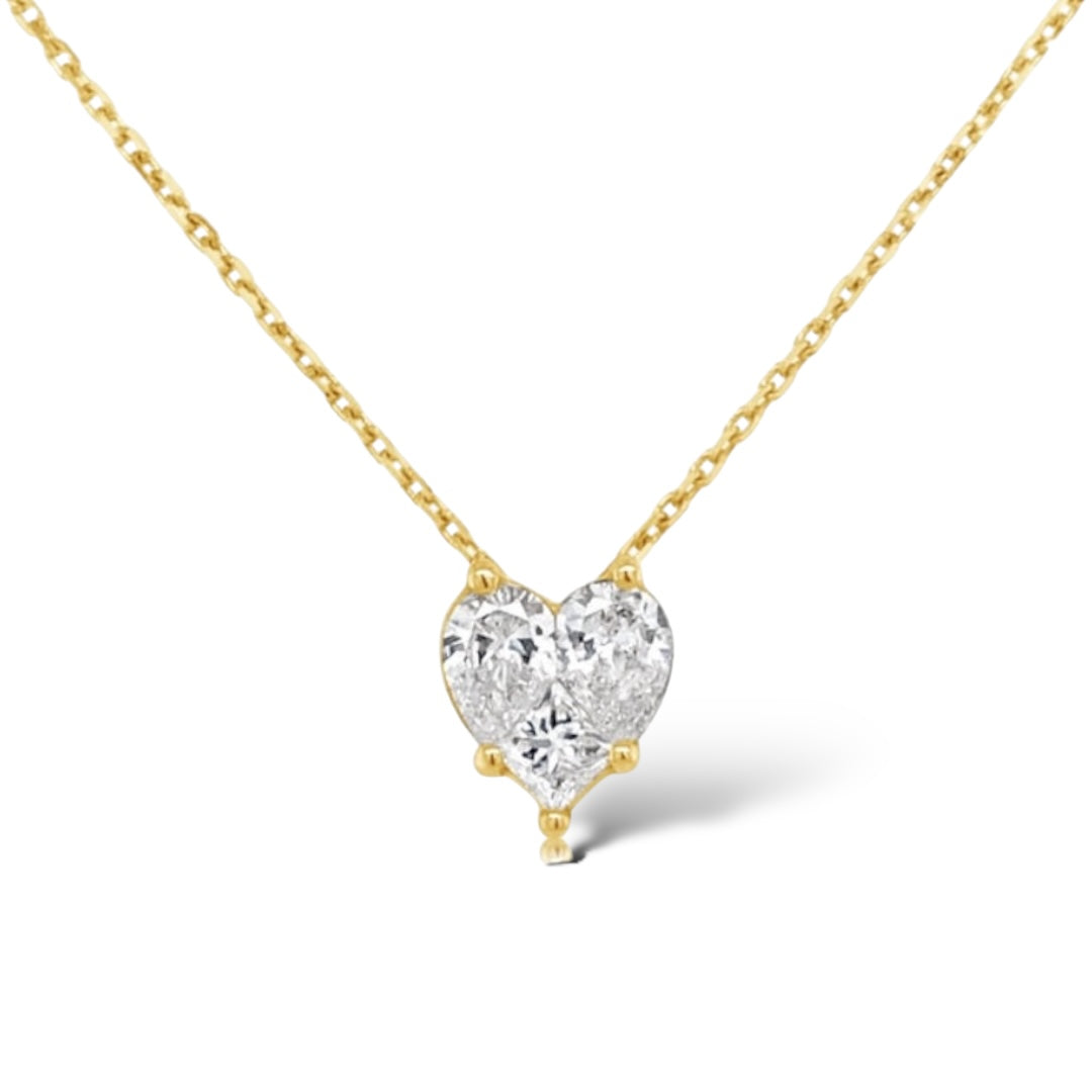 14Kt GOLD 2.00CTW HEART DIAMOND SOLITAIRE PENDANT