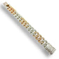 15MM 14KT WHITE AND ROSE GOLD BAGUETTE DIAMOND MIAMI CUBAN LINK BRACELET 13.93 CTW