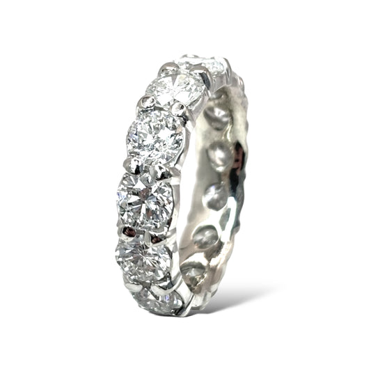 14KT WHITE GOLD 50PT ROUND-CUT DIAMOND ETERNITY BAND 6.00 CTW