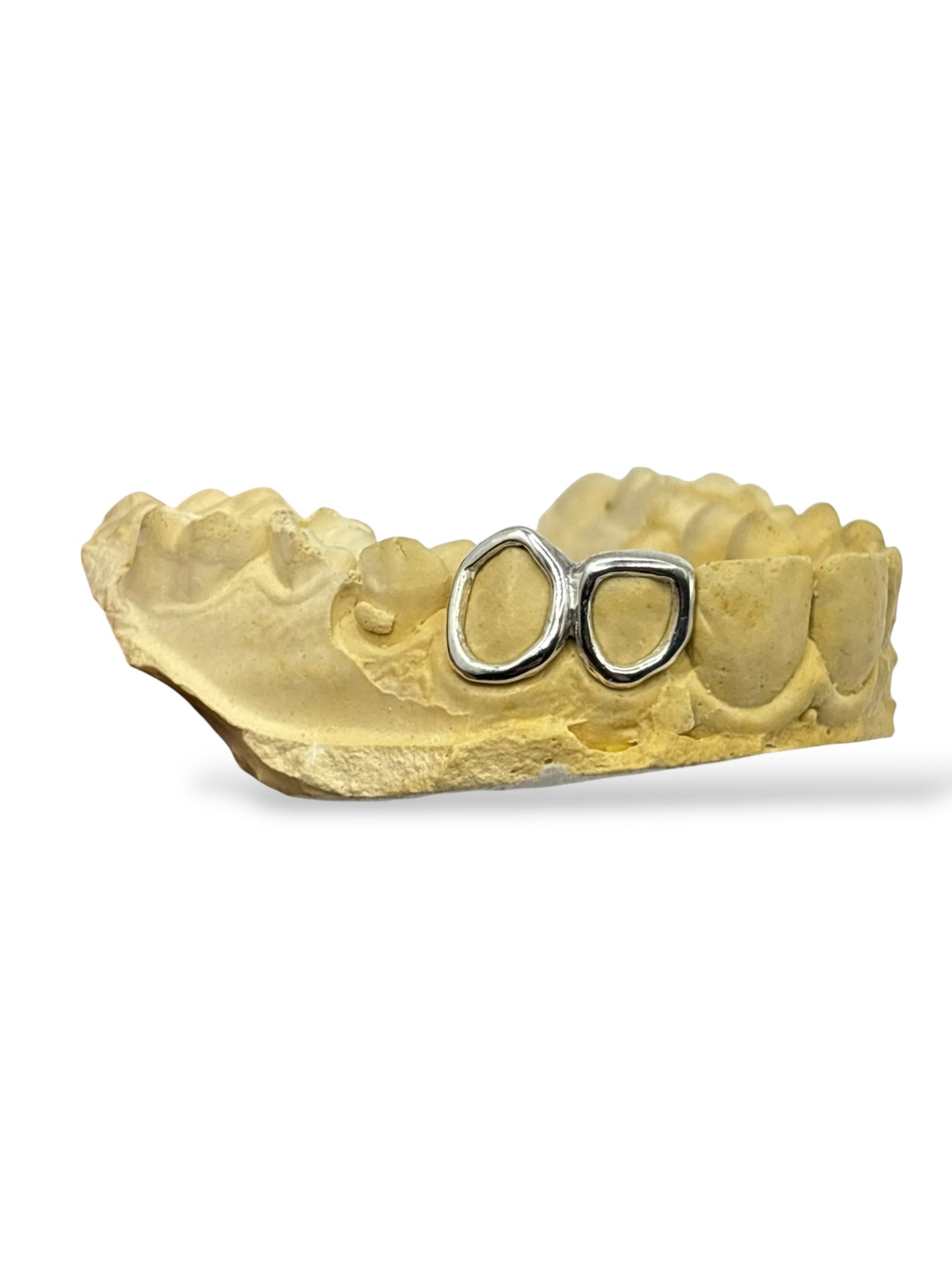 STERLING SILVER TWO WINDOW CAP GRILLZ