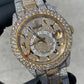 ROLEX SKY-DWELLER 42MM FULL VVS-1 NATURAL DIAMOND "BUSTDOWN" 23CT.