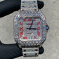 CARTIER SANTOS 41MM JUMBO DIAMOND BEZEL BUSTDOWN