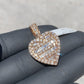 SOLID 14KT GOLD VVS-1 DIAMOND HEART PENDANT