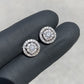 14KT WHITE GOLD “LARGE” VVS-1 DIAMOND CLUSTERS 1.80CTW EARRINGS