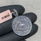 SOLID 14KT GOLD VVS-1 DIAMOND EVIL EYE MEDALLION PENDANT