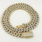 14Kt GOLD MIAMI CUBAN DIAMOND CHAIN 24 INCHES 13MM