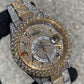 ROLEX SKY-DWELLER 42MM FULL VVS-1 NATURAL DIAMOND "BUSTDOWN" 23CT.