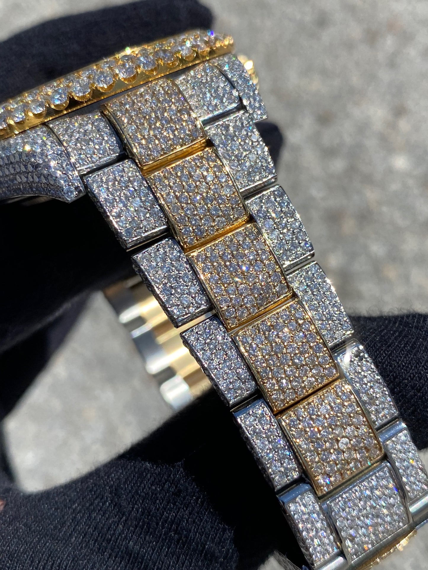 ROLEX SKY-DWELLER 42MM FULL VVS-1 NATURAL DIAMOND "BUSTDOWN" 23CT.